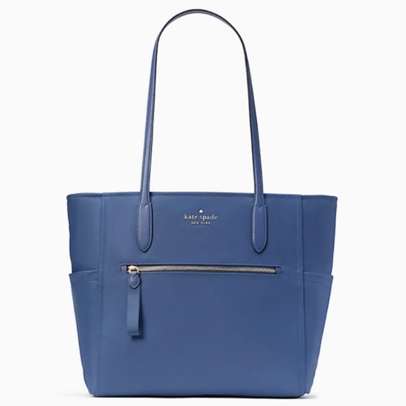 ♠️Kate Spade Chelsea Nylon Large Laptop Travel Work Tote Bag, Shipyard Blue NWT - Picture 1 of 8